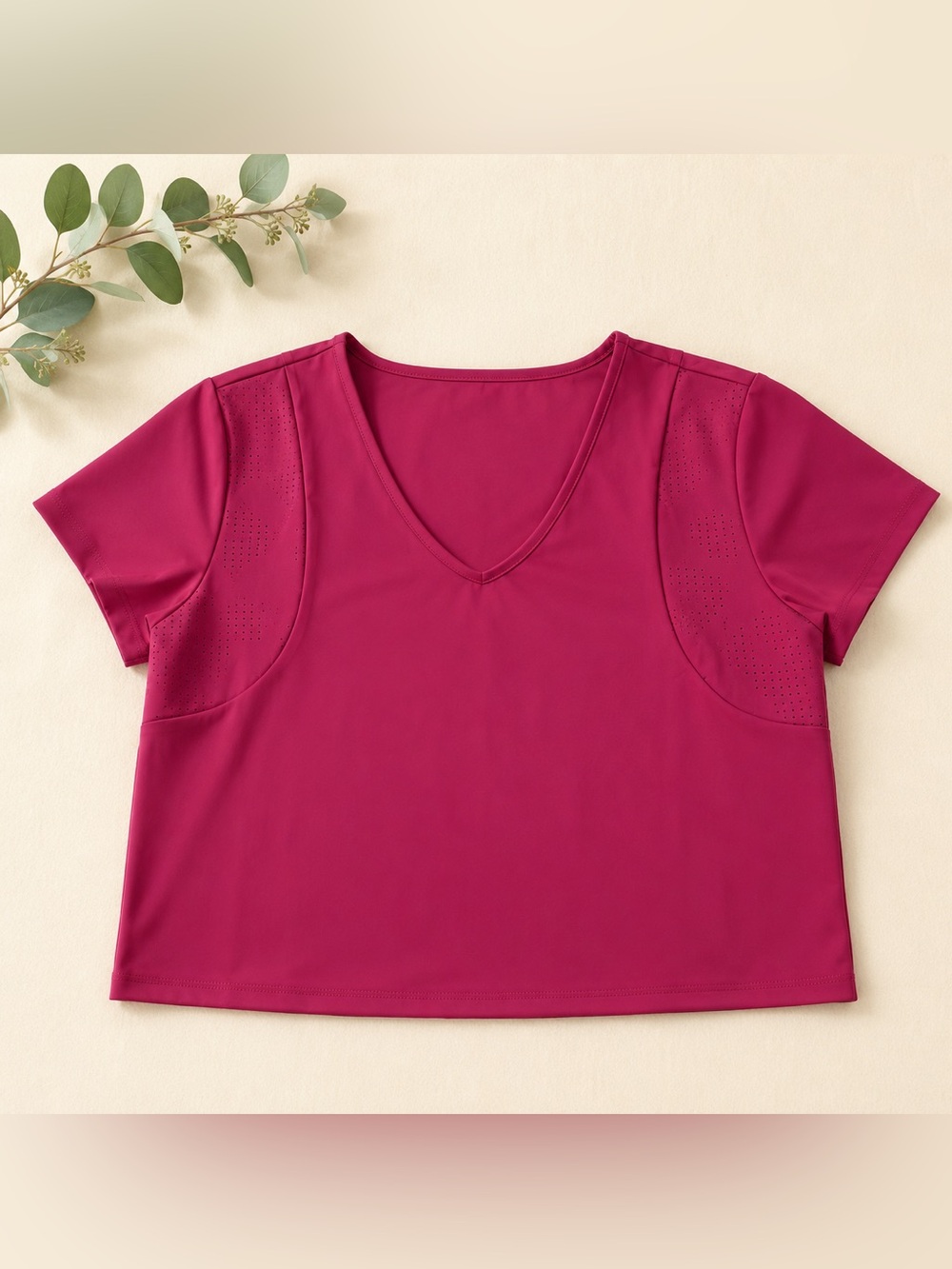 Sincerely Jules Active Boxy Workout Top Magenta Dri Fit Small